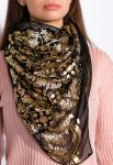 Шарф жіночий 120PELMR007 (чорний/золотий)