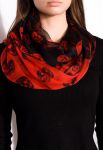 Шарф жіночий 120PELMR009 (червоний/черний)