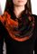 Шарф жіночий 120PELMR009 (чорний/оранжевий)