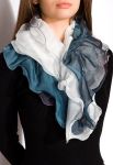 Шарф жіночий 120PELMR020 (молочний/сірий)