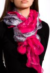 Шарф жіночий 120PELMR021 (рожевий/сірий)