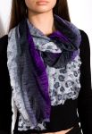 Шарф жіночий 120PELMR023 (фіолетовий/сірий)