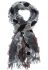 Шарф женский 133P008 (черный/бежевый)