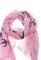 Шарф женский легкий с морским принтом 73PD003 (розовый/синий)