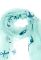 Шарф женский легкий с морским принтом 73PD003 (салатовый/синий)
