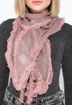 Шарф жіночий з в'язаним декором 73PD0033 (фрезовий)