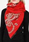 Шарф жіночий яскравий 73PD020 (червоний)