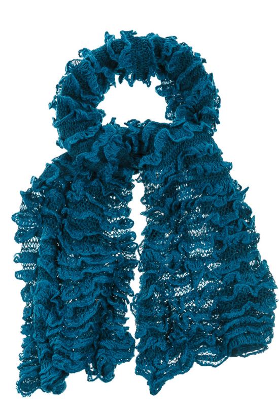 Шарф-хомут з воланами 73PD0040 (синій)