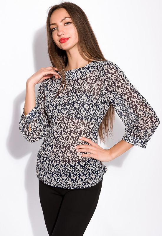 Шифонова жіноча блуза 148P9007 (темно-бежевий)