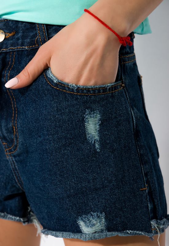 Шорты джинсовые женские 442V001-2 (синий)