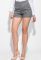 Шорти жіночі короткі на резинці 64PD105-1 (чорний/сірий)