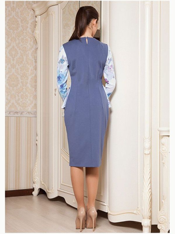 СЛ 084 Сукня жіноча (сірий/синій)