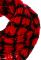 Снуд в'язаний у двокольорову клітину 73PD005 (червоний/черний)