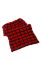 Снуд в'язаний у двокольорову клітину 73PD005 (червоний/черний)