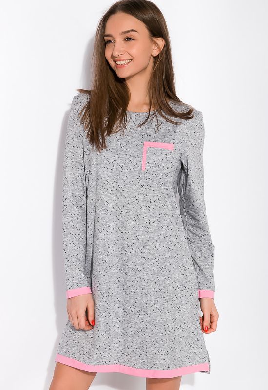 Рубашка жіноча 107P131-4 (сірий/рожевий)