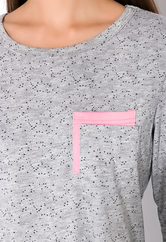 Рубашка жіноча 107P131-4 (сірий/рожевий)