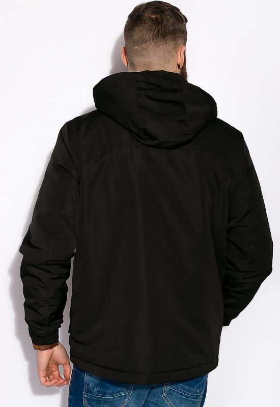 Спортивна однотонна куртка 120PMH1107 (чорний)