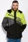 Спортивна однотонна куртка 120PMH8002 (чорний/неоновий)