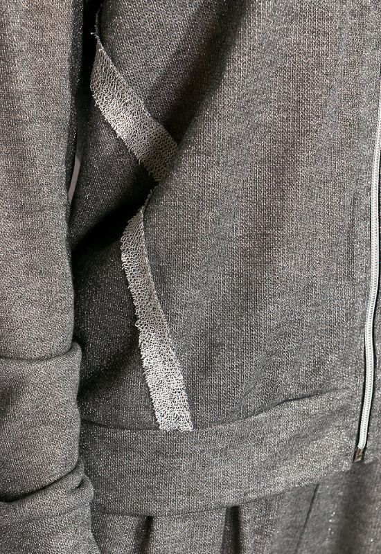 Спортивный костюм с капюшоном 11P487-1 (серый/меланжевый)