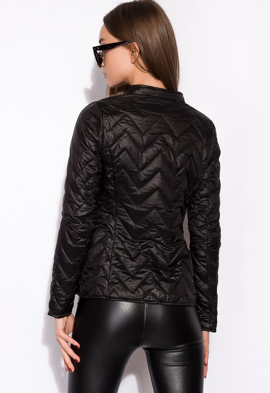 Стеганая женская куртка 120PMH004 (черный)