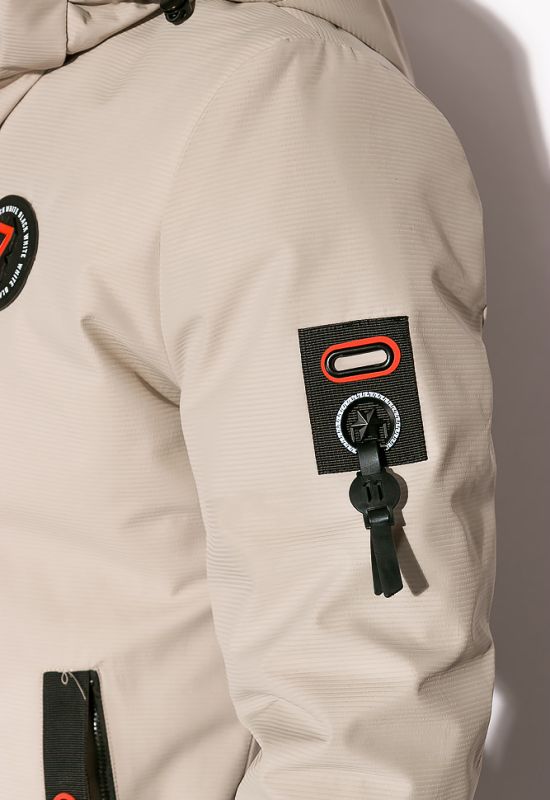 Стильна куртка демісезонна 120PCHB001 (пісочний)