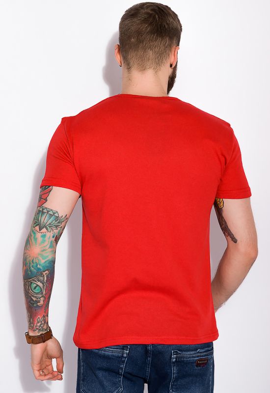 Стильна футболка з принтом 134P002-1 (червоний)