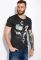 Стильна футболка з принтом 134P002-1 (чорний)