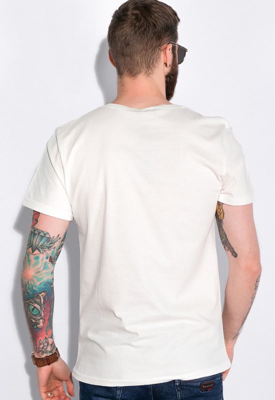Стильная мужская футболка 148P113-12 (молочный)