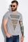 Стильна чоловіча футболка 148P113-12 (сірий/меланжевий)