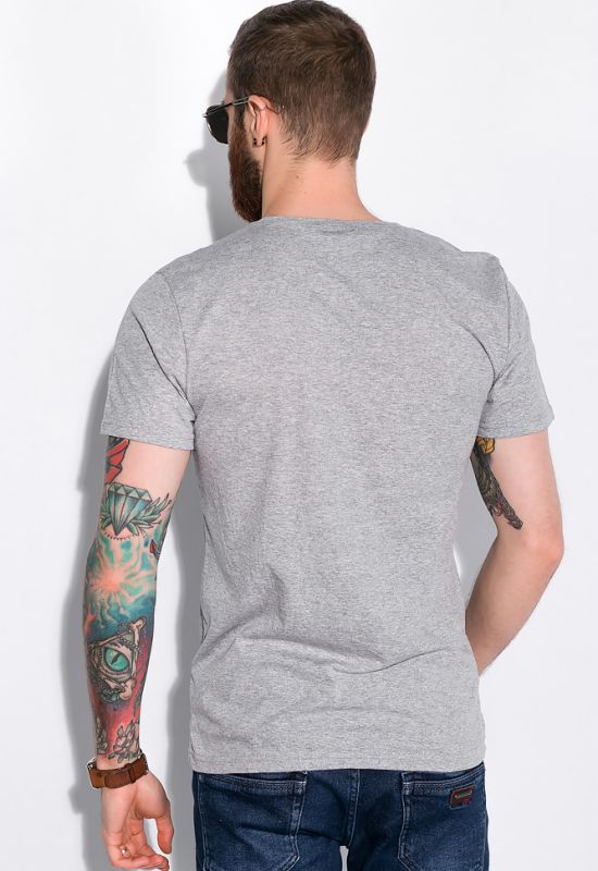 Стильная мужская футболка 148P113-13 (серый/меланжевый)