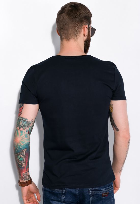 Стильная мужская футболка 148P113-13 (темно-синий)