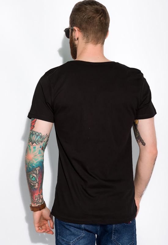 Стильная мужская футболка 148P113-16 (черный)