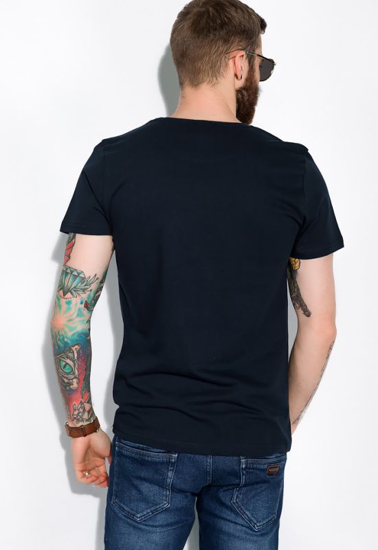 Стильная мужская футболка 148P113-16 (темно-синий)