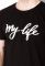 Стильна чоловіча футболка з написом My life 148P113-17 (чорний)