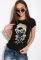 Стильна жіноча футболка 148P333-3 (чорний)