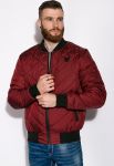 Стильный стеганый бомбер 120PELK378 (бордовый)