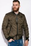 Стильный стеганый бомбер 120PELK378 (хаки)