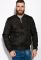 Стильный стеганый бомбер 120PELK378 (черный)