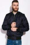 Стильный стеганый бомбер 120PELK378 (темно-синий)