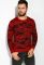 Свитер 120P442 (красный/черный)