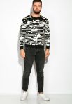 Светр 120P442 (чорний/білий)