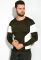 Светр 120P446 (зелений/білий)