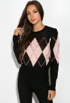 Светр 120PFA044148 (чорний/рожевий)