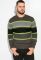 Светр 520F008-1 (сірий/салатовий)