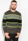 Светр 520F008-1 (сірий/салатовий)
