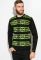 Свитер 520F010 (черный/салатовый)