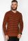 Свитер 520F021 (кирпичный/черный)