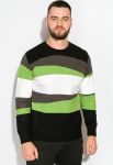 Светр 520F035 (чорний/салатовий)