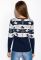 Свитер 81P0141 (синий/молочный)