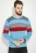 Светр чоловічий комбінація трьох кольорів 48P3300 (бордовий/блакитний)